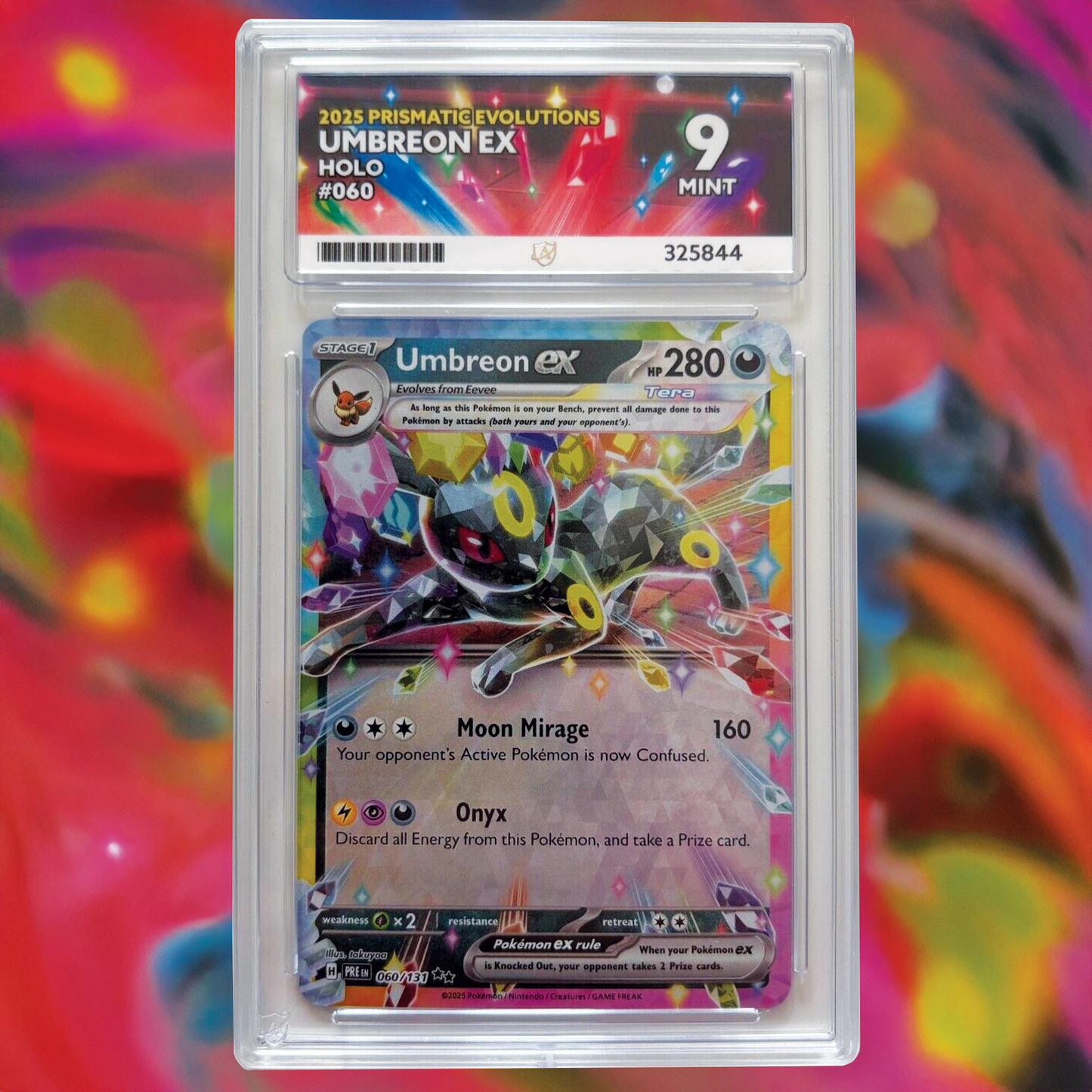 Umbreon ex #60 – Pokémon Prismatic Evolutions – ACE Graded 9