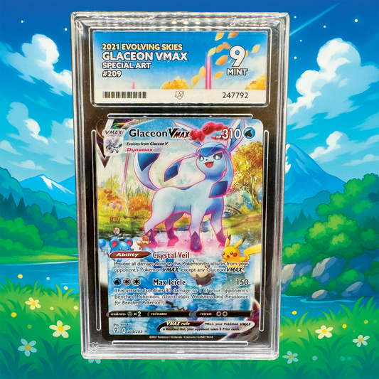 ❄️ Glaceon VMAX – Evolving Skies (Secret Rare #209/203) – ACE 9